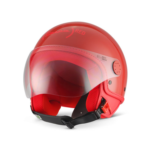 (Vespa)RED ΚΡΑΝΟΣ VISOR DEMI-JET 4.0